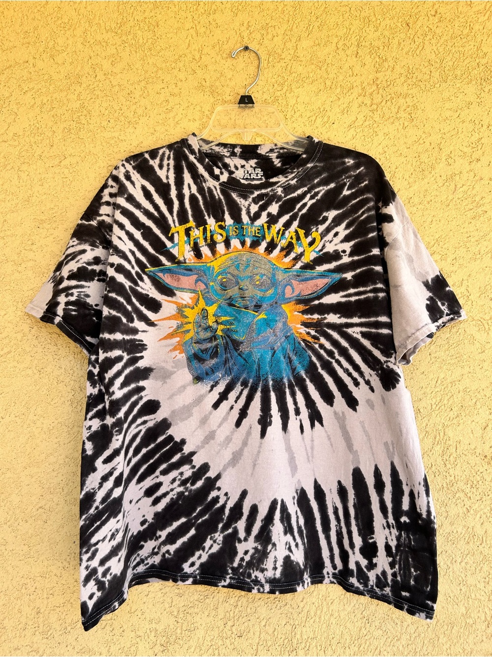 Star Wars Baby Yoda "This Is The Way” Tie Dye Graphic Shirt Large